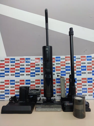 DREAME H12 Dual Aspiradora en Seco y Húmedo, 16000PA Aspiradora Escoba sin Cable 4 en 1, Autolimpieza a 55 °C, Secado con Aire Caliente, Limpieza de Borde a Borde, 4 Modos de Limpieza